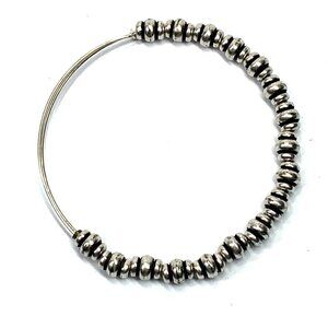 Alex and Ani Beaded Charm Bracelet Silver Finish - Expands 2"- 3.5"